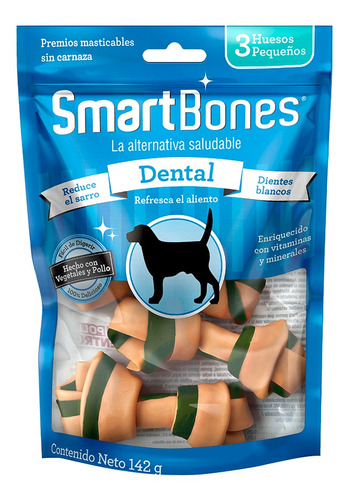 Mordedor Ossinho P/ Cachorro Smartbones Dental Pequeno 3 Un