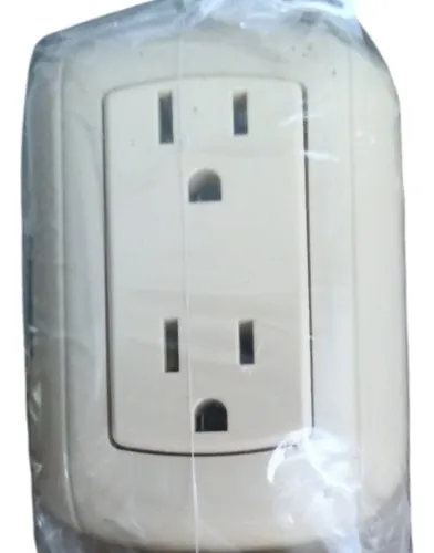 comprar 10 Pzs. Contacto Doble Aterrizado Sobre Poner Plástico