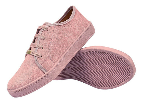 Tênis Feminino Sapatenis Camurça Casual Eleganteria