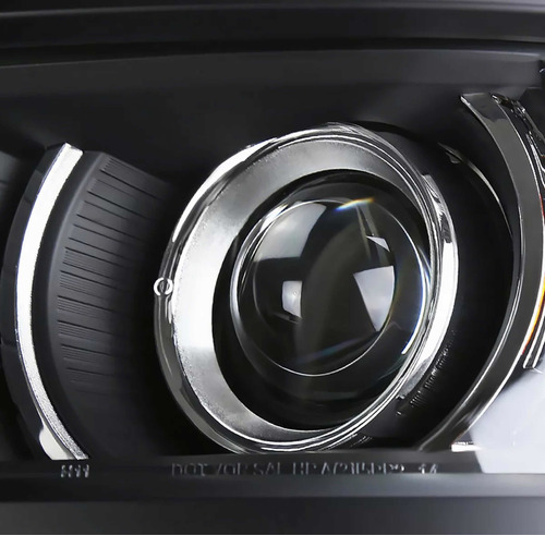 Par Faros Lupa Chevrolet Cheyenne Silverado 2014 2015 Negros
