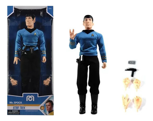 Muñeco Mr Spock Star Trek Mego Series Articulado 35cm