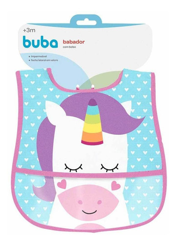 Babador Infantil Impermeável Com Bolso - Animal Fun - Unicó