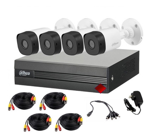 Kit Circuito 4 Camaras 2mp Dvr 1080p Lite Ir Cables Alertas