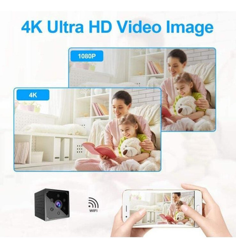 4k Wifi Portátil Hd Mini Cámara Espía Inalámbrica