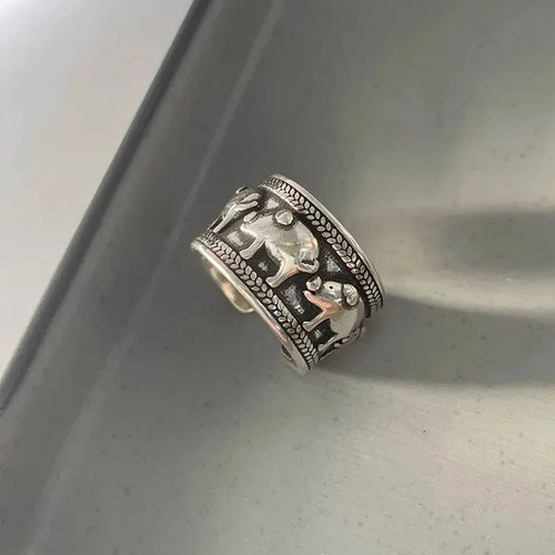 Anillo Retro Con Forma De Cerdo Con Cara Ancha Y Personalida