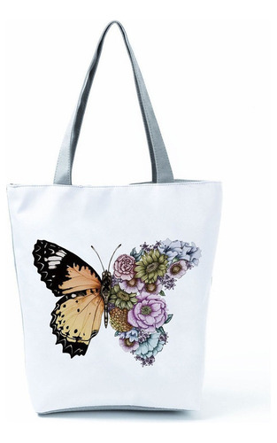 Bolso De Mano Con Estampado De Mariposas, Bolsa De Mano C [u