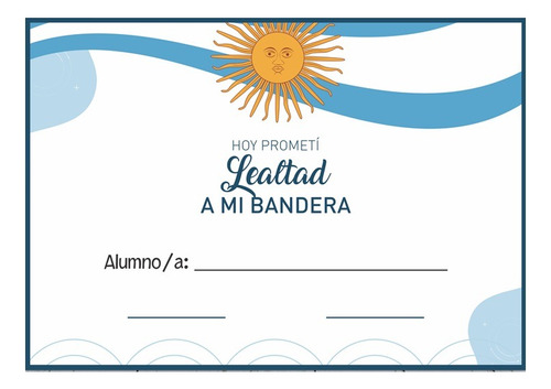 Diseños Diploma Lealtad A La Bandera Imprimibles #1