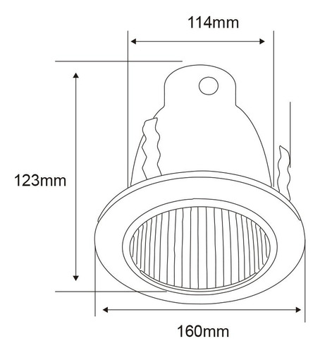 Lampara Empotrable Blanco Techo E27 Mod. Yd-1200/b Tecnolite Blanco