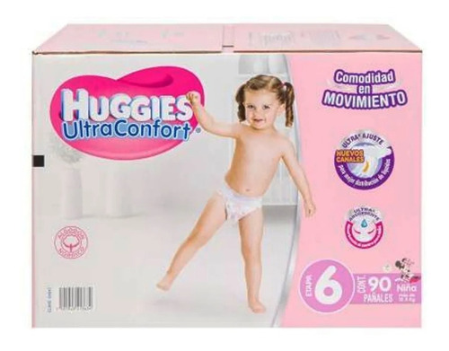 Pañales Etapa 6 Huggies Ultraconfort Niña 90 Pzas Msi