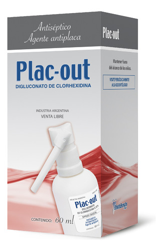 Plac-out En Spray Antiséptico Agente Antiplaca Bucal 60ml