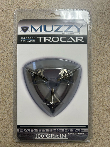 ° Muzzy Trocar Ballesta Arquería Flecha Punta Removible 100 Grain - Pack Of 3°