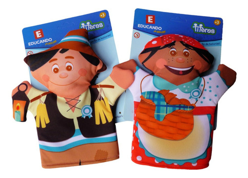 Titeres Patrios Set X9 De Mano Dramatizacion Educando