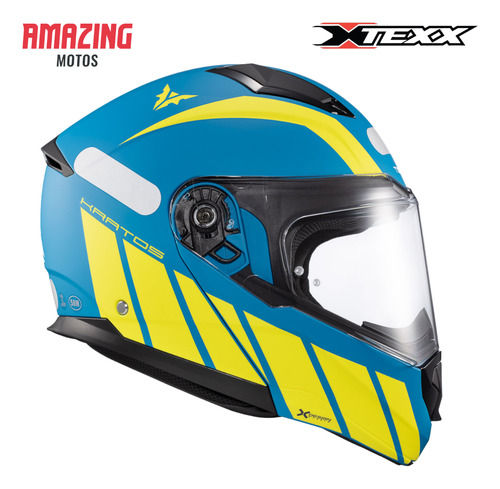 Capacete Moto Escamoteavel Com Viseira Solar Original Texx