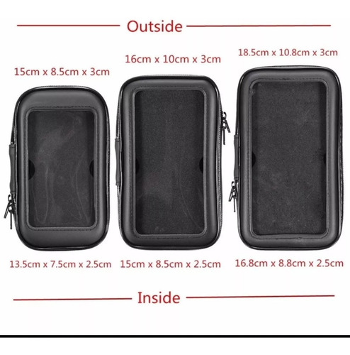 Imagen 2 de 9 de Soporte Porta Celular Moto Bolso Impermeable Estuche Bici