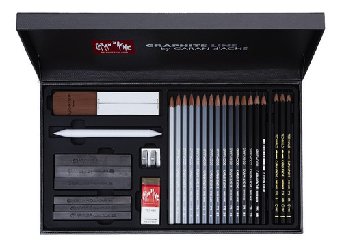 Kit De Dibujo Profesional Grafwood Caran D'ache Kit 28pz