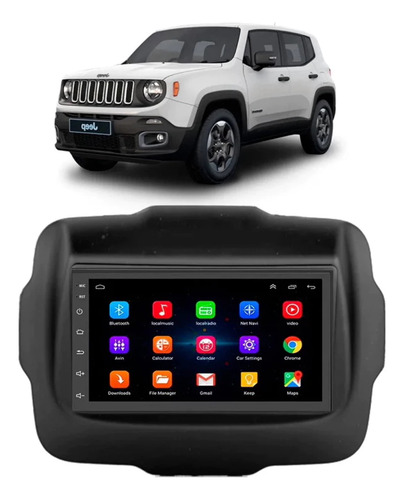 Multimidia Android Jeep Renegade 2015 A 2022 Preto