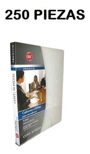 250 Piezas Cubierta Plastica T/carta Premium Cristal Rayada