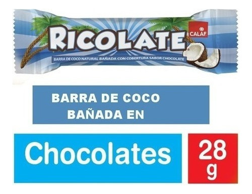 Chocolate Ricolate Con Coco De 18 Unidades