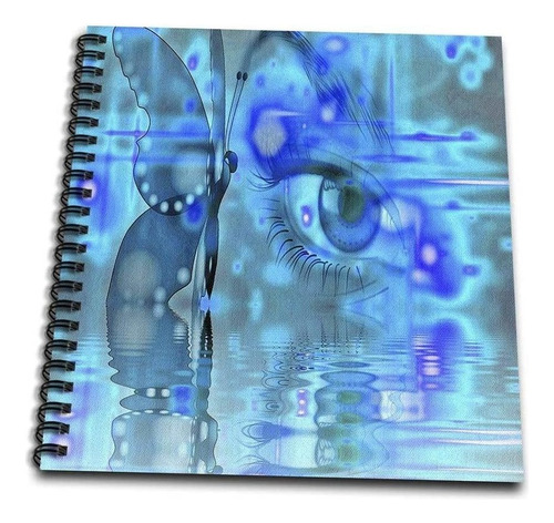 Arte Azul Con Efecto De Agua Ondulada Y Libro De Dibujo...