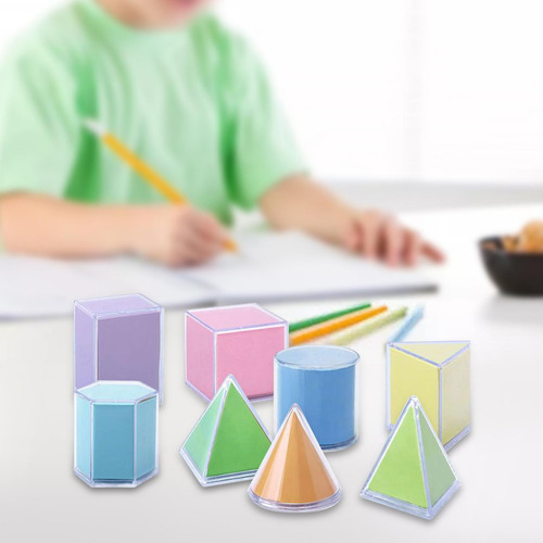 8 Pçs Forma 3d Brinquedos Geométricos Material De