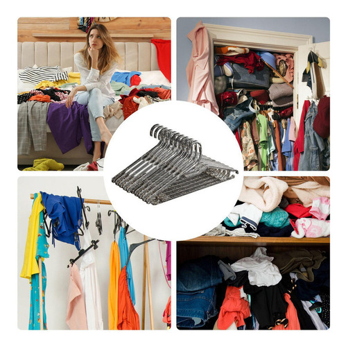 10 Ganchos Estándar Alambre Para Ropa Prendas Dif. Colores G