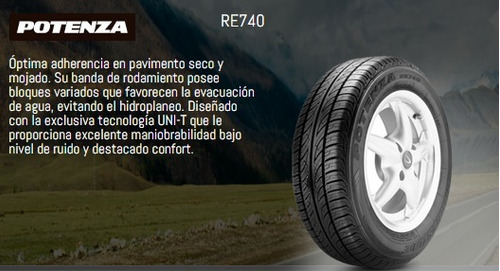 Promo Inv 165/70r13 79t Potenza Re740 Libertadores Promo X 4