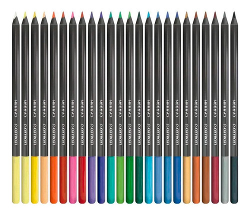 Lapis De Cor 50 Cores Carbon Line Soft Macio Leonora