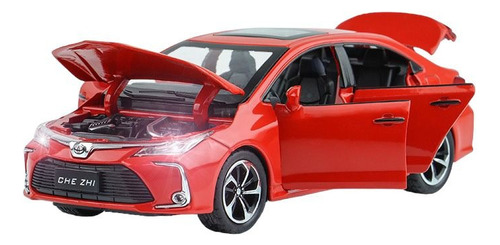 Miniatura Carrinho Toyota Corolla 2021 Vermelho Carro Metal