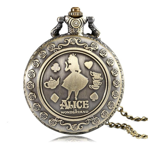 Reloj Collar Coleccionable De Alicia País De Las Maravillas