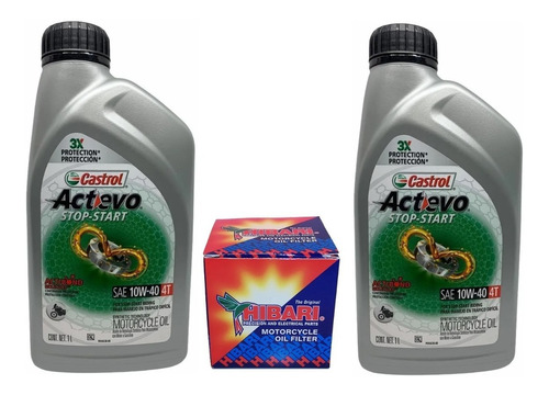 Kit Aceite 2l Castrol 10w40 + Filtro Hyosung Gt250r