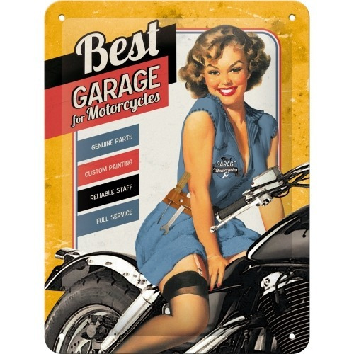Cartel Nostalgic-art® Best Garage For M. Amarillo