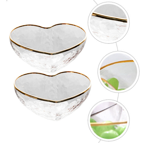 Plato De Cristal Para Salsas Y Postres, 2 Unidades