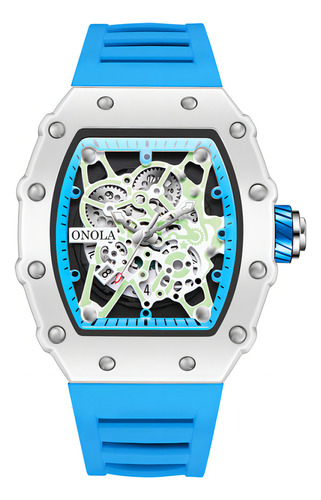 Relojes Onola Luminous Waterproof De Moda Para Hombre Color De La Correa Azul