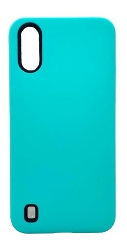 Funda Rigida Alto Impacto Samsung Galaxy A01 + Glass Full 9d