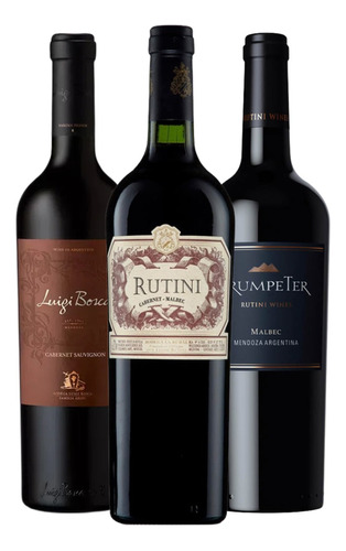 Vino Rutini Cabernet- Malbec + Trumpeter + Luigi Bosca