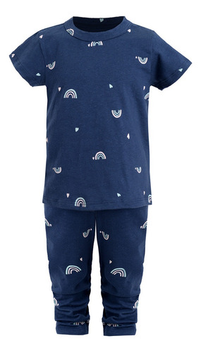 Conjunto De Pijama Para Niñas Bebe Con Estampado Arcoiris