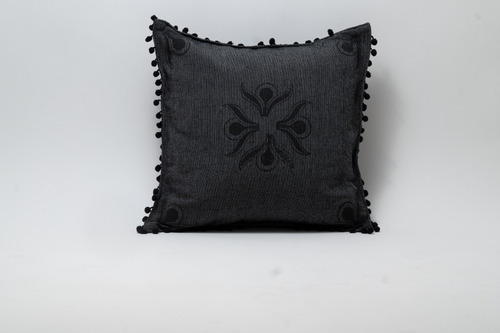 Funda Cojin Decorativo Negro Gris Para Sala Para Cama 50x50