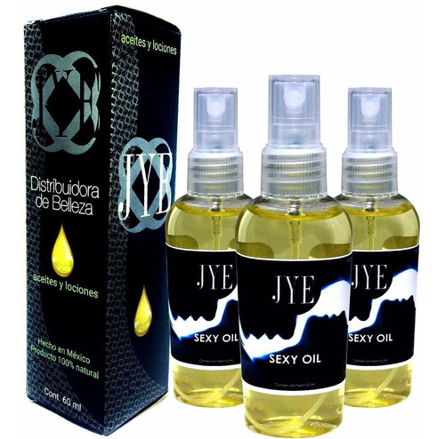 3 Aceites Jye Sexy Oil Con Feromonas 180ml