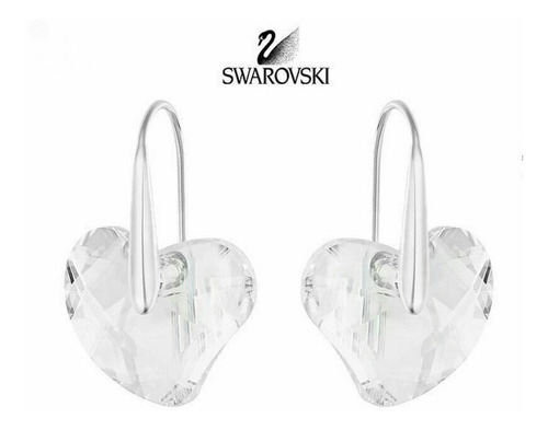 Zarcillos De Cristal Marca Swarovski Original Corazones