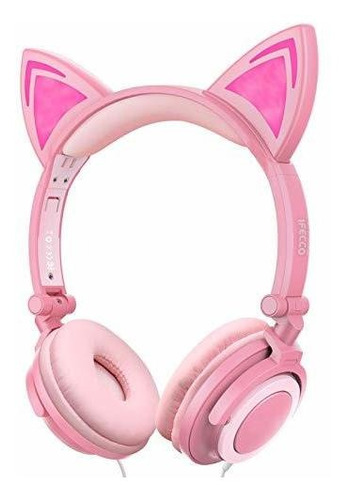 Auriculares Niños Plegables Led Que Brillan Intensamen...