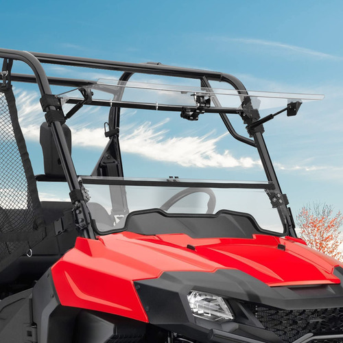 Kemimoto Utv 3-in-1 Flip Windshield, Scratch Resistant Winds