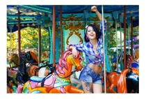 Comprar Vinilo 60x90cm Carrusel Calesita Caballo Parque Juegos M2