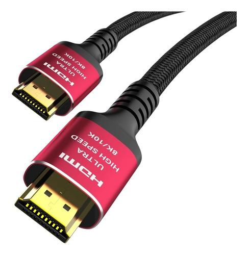 Cable Hdmi 2.1 V 48gbps, 8k 60hz  Arc Tv Ps5 Ps4 3 Metros