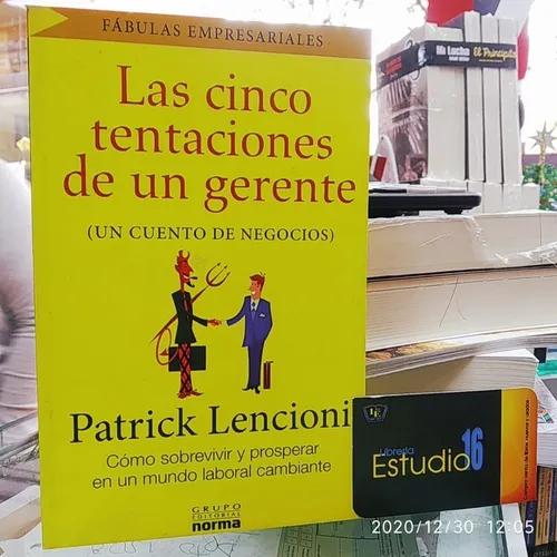 Las Cinco Tentaciones De Un Gerente - Patrick Lencioni (Usado)