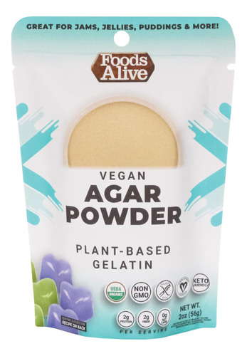 Foods Alive Polvo De Agar De Agar  2 Oz (paquete Individual