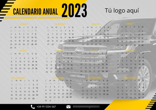 Calendario 2023 Horizontal De Pared Pack 50 Und.