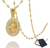 Comprar Medalla Virgen Guadalupe 14k Oro Con Cadena Oro 14k Italy Mujer Dama Niña Virgencita Oro Puro 14k Bautizo Niña Dama Gargantilla Oro 14k Confirmacion Primera Comunión Medallas Religiosas Bautizo 14k