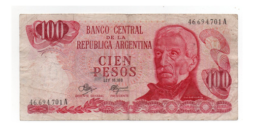 Argentina Billete 100 Pesos Ley Bottero 2386 Serie A