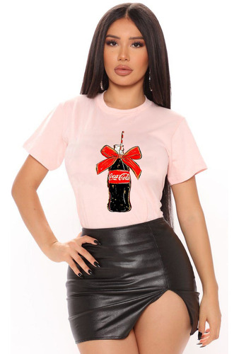 Polera Dama Estampada 100%algodon Diseño Coca Cola 559