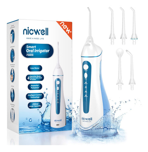 Nicwell - Hilo Dental Dental Inalmbrico Para Dientes, 4 Modo